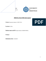 Truss Analysis and Shear Centre Lab Report