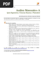 Analisis Matemático A - Bibliografia - 1º 2018