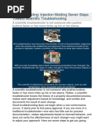 Troubleshooting: Injection Molding Seven Steps Toward Scientific Troubleshooting