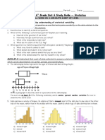 CCGPS Math 6 Grade Unit 6 Study Guide - Statistics: Name: Period: Date