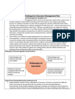 Mrs. Cline's Kindergarten Classroom Management Plan: Philosophy of Education