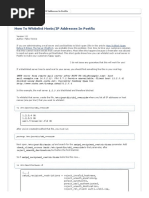 How To Whitelist Hosts - IP Addresses in Postfix