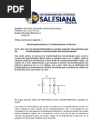 Cuestionario y Ejercicios Maquinas Electricas