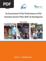 An Assessment of The Performance of The Kanchan Arsenic Filter (KAF) in Nawalparasi