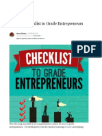 55 Point Checklist To Grade Entrepreneurs