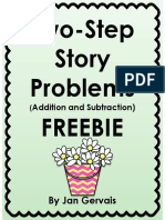 Two-Step Story Problems Freebie: by Jan Gervais