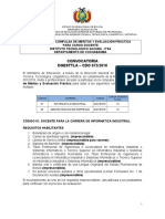 Convocatoria Compulsa Docentes Itsa 075