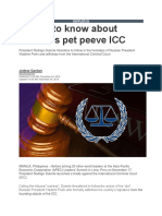 Things To Know About Duterte's Pet Peeve ICC