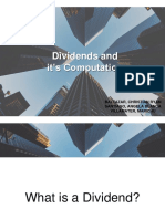 Computation of Dividends