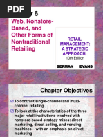 Web, Nonstore-Based, and Other Forms of Nontraditional Retailing