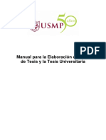 Manual Elaboración de Plan de Tesis USMP