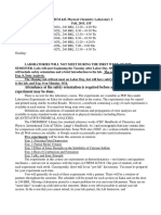 Attendance at The Safety Orientation Is Required Before Any Laboratory Experiment May Be Done