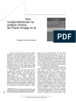 Terapia Cognitivo-Comportamental Na Prática Clínica,: de Paulo Knapp Et Al