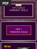 Topic 1 - Thinking Skills