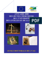 Annuaire 2008 Des Jeunes Chercheurs de L'université Des Antilles Et de La Guyane