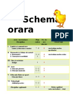 Schema Orara Clasa A III-A