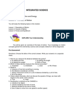 Integrated Science: Quarter 2: Force, Motion and Energy Module 3: The Laws of Motion