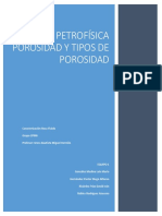 Petrofísica, Porosidad y Tipos de Porosidad Investigación