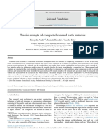 Tensile Strength Rammed Earth Materials