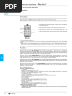 Pressure Sensors - Nautilus: For Control Circuits, Type XML-F Presentation