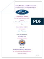 Customer Satisfaction & Perception Towards Ford Car Services