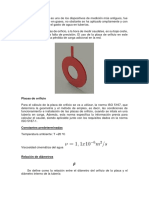 Las Placas de Orificio Es Uno de Los Dispositivos de Medición Más Antiguos