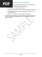 1.4.1 Freight Forwarder Agreement Example