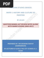 Last Review Notes Pakistan Studies 2059