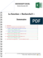 Microsoft Excel - La Fonction RechercheV