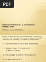 Concepto y Caracteristicas de Las Organizaciones Internacionales