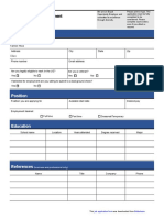 Job Application Form Mua - Standard