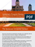 Systematic Program Review Guide:: Using Data Effectively & Producing A Meaningful