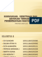 Komunikasi, Kemitraan Dan Advokasi Terhadap Pemberdayaan Masyarakat