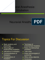 General Anesthesia: Intubation