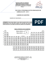 Prova PPGQ UFS 2017-1