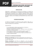 Analisis y Comparacion Entre Metodos de Ordenamiento Interno y Externo