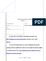 Sample Notice of Change of Address For California Divorce