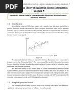 CU MCom MEBE MOD I Multiplier Theory Keynesian Approach Lecture 1