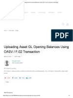 Uploading Asset GL Opening Balances Using OASV - F-02 Transaction - SAP Blogs