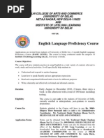 English Language Proficiency Course