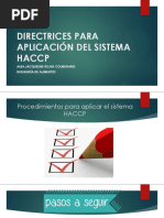 Directrices para Aplicación Del Sistema Haccp