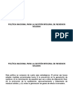 Política Nacional para La Gestión Integral de Residuos Sólidos