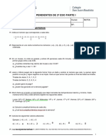 Ejercicios Matemáticas 2ESO 1/3