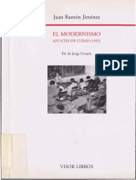 El Modernismo Apuntes de Un Curso 1953 (Juan Ramón Jiménez)