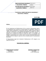 Anexo 6. Acta de Constitucion Del Comite Paritario de Seguridad y Salud en El Trabajo - COPASST