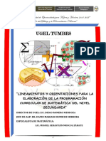 Lineamientos y Orientaciones para La Elaboración de La Programación Curricular de Matemática Del Nivel Secundaria