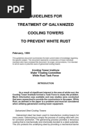 Guidelines For Treatment of Galvanized Cooling Towers To Prevent White Rust