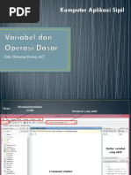 PERTEMUAN 2 - Variabel Dan Operasi Dasar