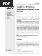 Formulation Approaches To Pediatric Oral Drug Delivery: Benefits and Limitations of Current Platforms