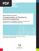 Compounding of Paediatric Oral Formulations Nifedipino